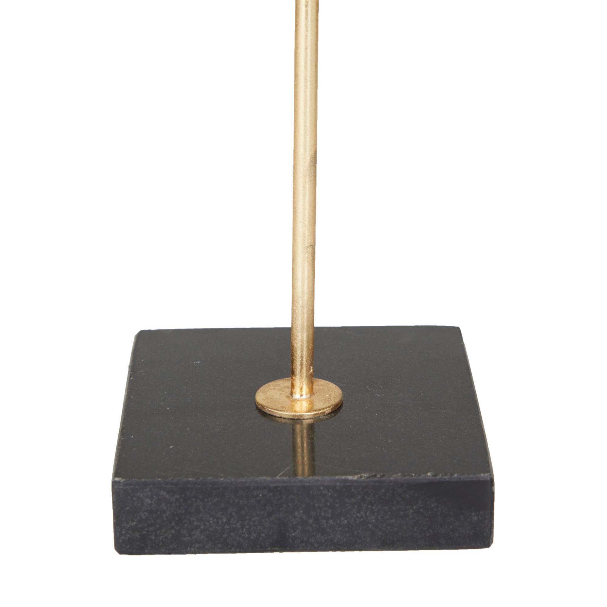 CosmoLiving by Cosmopolitan Set of 3 Gold Marble Contemporary Sculpture, 19" x 6" x 6"